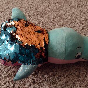 Flip A Zoo 14" plush with flippable sequins